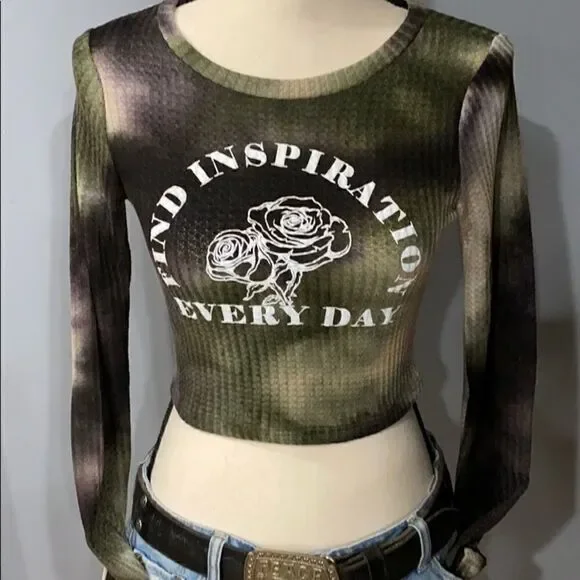 Long sleeve Crop tie dye - Picture 2 of 5